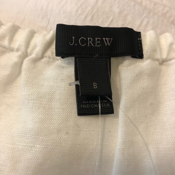 JCREW Cabana Dress Off Shoulder Ruffle Linen NWT - Picture 8 of 11